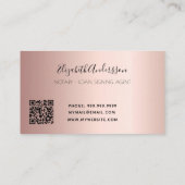 Notar Unterzeichnung Agent Rose Gold QR Code Visitenkarte (Rückseite)