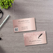 Notar Unterzeichnung Agent Rose Gold QR Code Visitenkarte