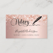 Notar Unterzeichnung Agent Rose Gold QR Code Visitenkarte (Vorderseite)