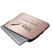 Notar Unterzeichnung Agent Rose Gold Schwarz Laptopschutzhülle (Vorne Knopf)