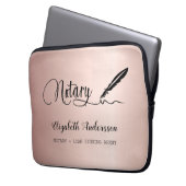 Notar Unterzeichnung Agent Rose Gold Schwarz Laptopschutzhülle (Vorderseite Links)