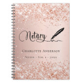 Notar Unterzeichnung Agent Rose Goldbudget Notizblock (Vorderseite)