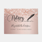 Notar Unterzeichnung Agent Rose Goldrot Fußmatte (Vorderseite)