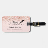Notar Unterzeichnung Agent Rose Goldrot Gepäckanhänger (Vorderseite horizontal)