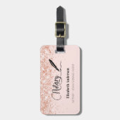 Notar Unterzeichnung Agent Rose Goldrot Gepäckanhänger (Vorderseite vertikal)