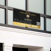 Notar-Unterzeichnungsagent Black Gold Foto QR-Code Banner (Äußeres Gebäude)