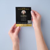 Notar-Unterzeichnungsagent Black Gold Foto QR-Code Flyer (Gruppe)