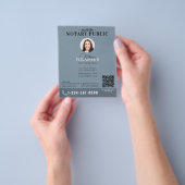Notar-Unterzeichnungsagent Modern Blau Foto QR-Cod Flyer (Gruppe)