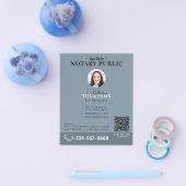 Notar-Unterzeichnungsagent Modern Blau Foto QR-Cod Flyer (Einzeln)