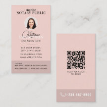 Notar-Unterzeichnungsagent Modern Pink Foto QR-Cod