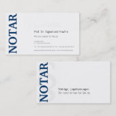 Notar Visitenkarte (Vorne/Hinten)