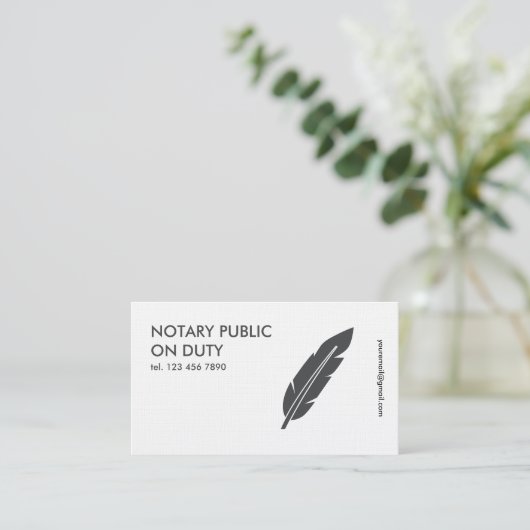 Notar Visitenkarte (Stehend Vorderseite)