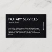 Notar Visitenkarte (Rückseite)