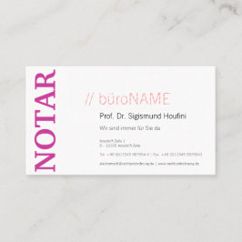 Notar Visitenkarte