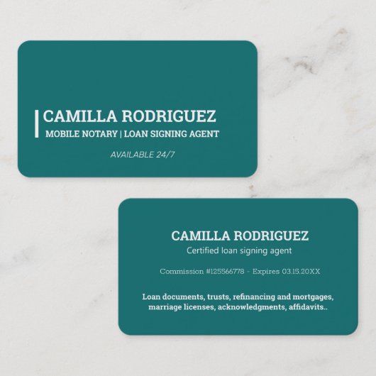 Notar Visitenkarte (Vorne/Hinten)