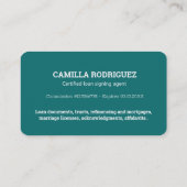 Notar Visitenkarte (Rückseite)