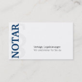 Notar-Visitenkarte Visitenkarte (Rückseite)