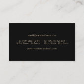 Notar - Writer Imitats Silver Foil Business Card Visitenkarte (Rückseite)
