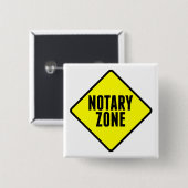 Notar Zone Gelbe Straßenzeichen Button (Vorne & Hinten)