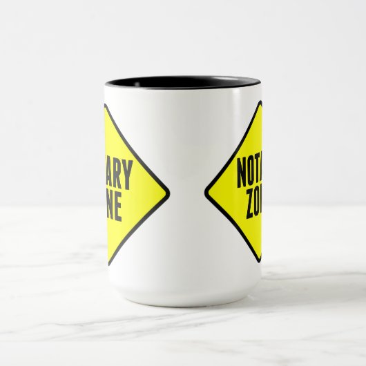 Notar Zone Gelbe Straßenzeichen Tasse (Zentrum)
