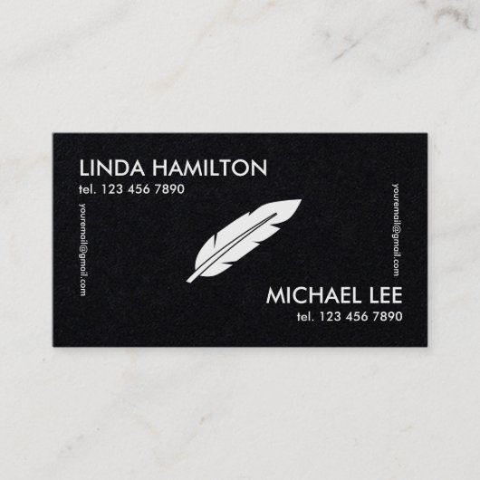 Notar: Zwei Namen Premium Visitenkarte (Vorderseite)