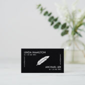 Notar: Zwei Namen Premium Visitenkarte (Stehend Vorderseite)