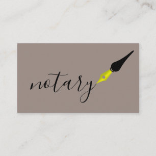 Notaragenten-Stift-Logo freiberuflicher Kalligrafi Visitenkarte