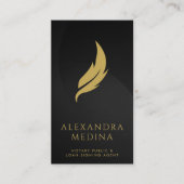 Notarchiv für Notebooks - Quill-Logos, Schwarz und Visitenkarte (Vorderseite)