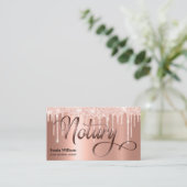 Notarchiv für Rose, goldfarbene Schreibfeder Visitenkarte (Stehend Vorderseite)