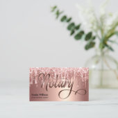 Notarchiv für Rose, goldfarbene Schreibfeder Visitenkarte (Stehend Vorderseite)