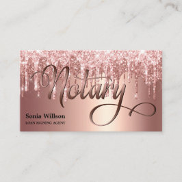 Notarchiv für Rose, goldfarbene Schreibfeder Visitenkarte