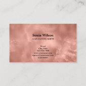 Notarchiv für Rose, goldfarbene Schreibfeder Visitenkarte (Rückseite)