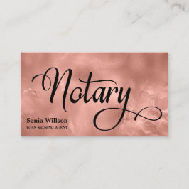 Notarchiv für Rose, goldfarbene Schreibfeder Visitenkarte