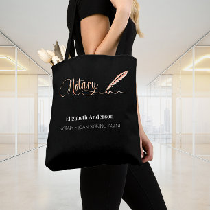 Notarchiv, Rose, goldene Beschriftung Tasche