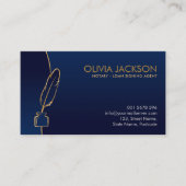 Notarchiv Tinte blau und gold Visitenkarte (Vorderseite)