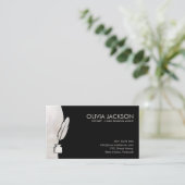 Notarchiv Tinte schwarz und perlfarbig Visitenkarte (Stehend Vorderseite)