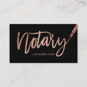 Notarchive, elegante Rose Goldtypografie Visitenkarte (Vorderseite)
