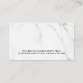 Notarchivfarben, Marmor und Gold Visitenkarte (Rückseite)