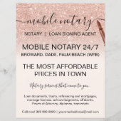 Notardienstleistungen für mobile Rose Gold Glitzer Flyer (Vorne)