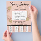 Notardienstleistungen Rosa Gold-Business-Tee aus R Flyer (Hand)