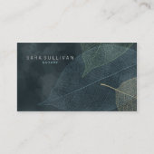 Notare Business Card Grunge Leaf Veins Visitenkarte (Vorderseite)