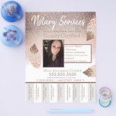 Notare Dienstleistungen Rosa brauner Glitzer reiße Flyer (Einzeln)