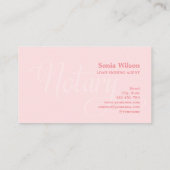 Notare elegante moderne, rot-rosa Typografie Visitenkarte (Rückseite)