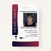 Notare Foto-ID für berufliche Red & Blue Add-Logos Ausweis (Vorderseite)