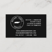 Notare in Tennessee Visitenkarte (Vorderseite)