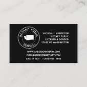 Notare in Washington Visitenkarte (Vorderseite)