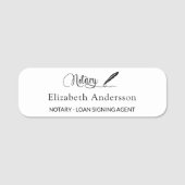 Notare Kreditsignierung Agent weiße Skripte magnet Namensschild (Vorderseite)