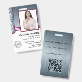 Notare öffentliche Abzeichen Ausweis (Front & Back)