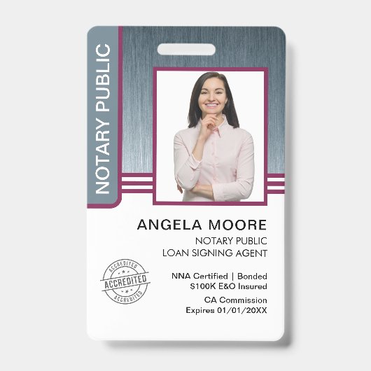 Notare öffentliche Abzeichen Ausweis (Front)