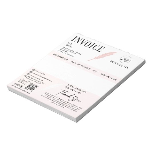 Notare öffentliche Personalisierte Rechnung Notizblock (Rotiert)